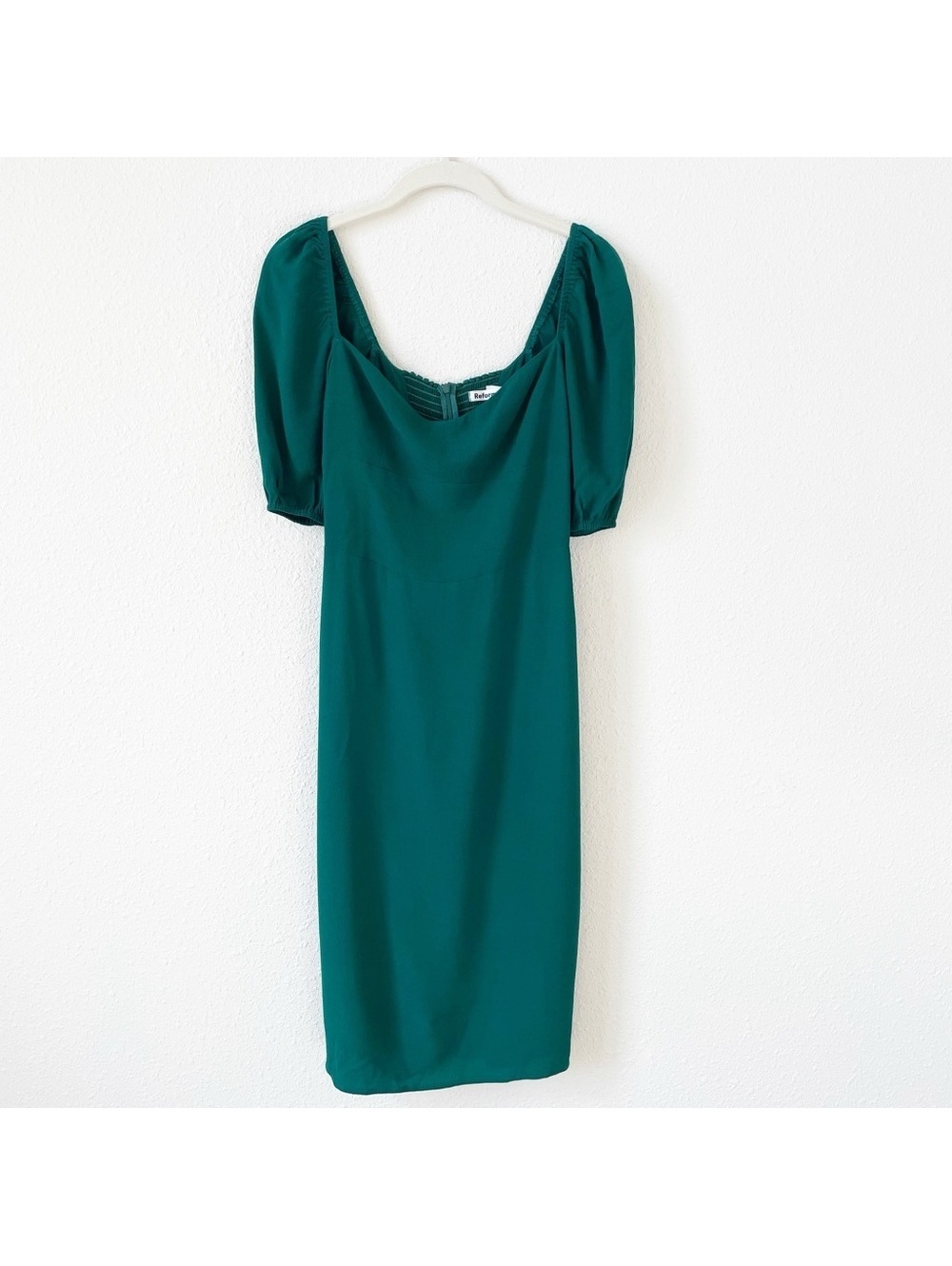 Reformation Jan Midi Dress Green Size 4 Holiday Party Office Wedding